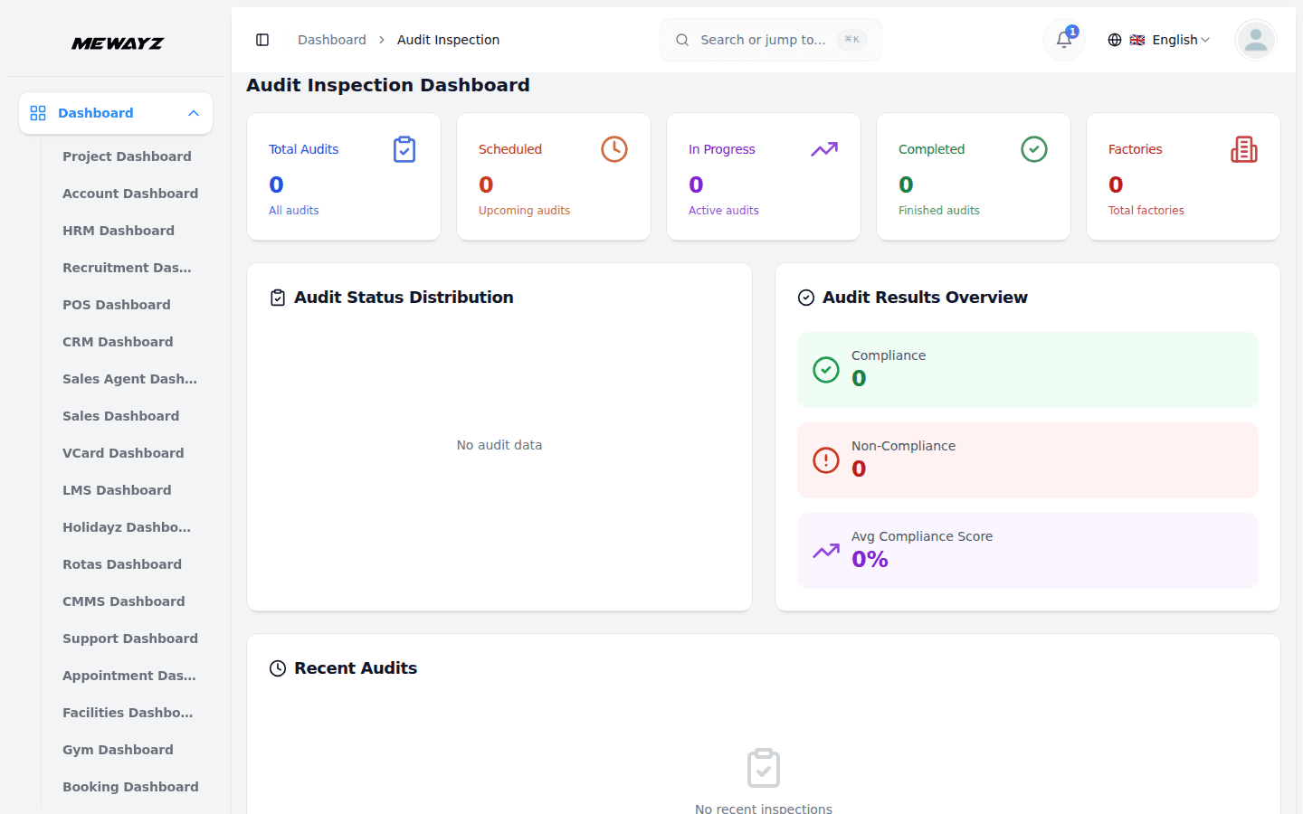 Mewayz audit and compliance management dashboard — findings, risk, and reporting
