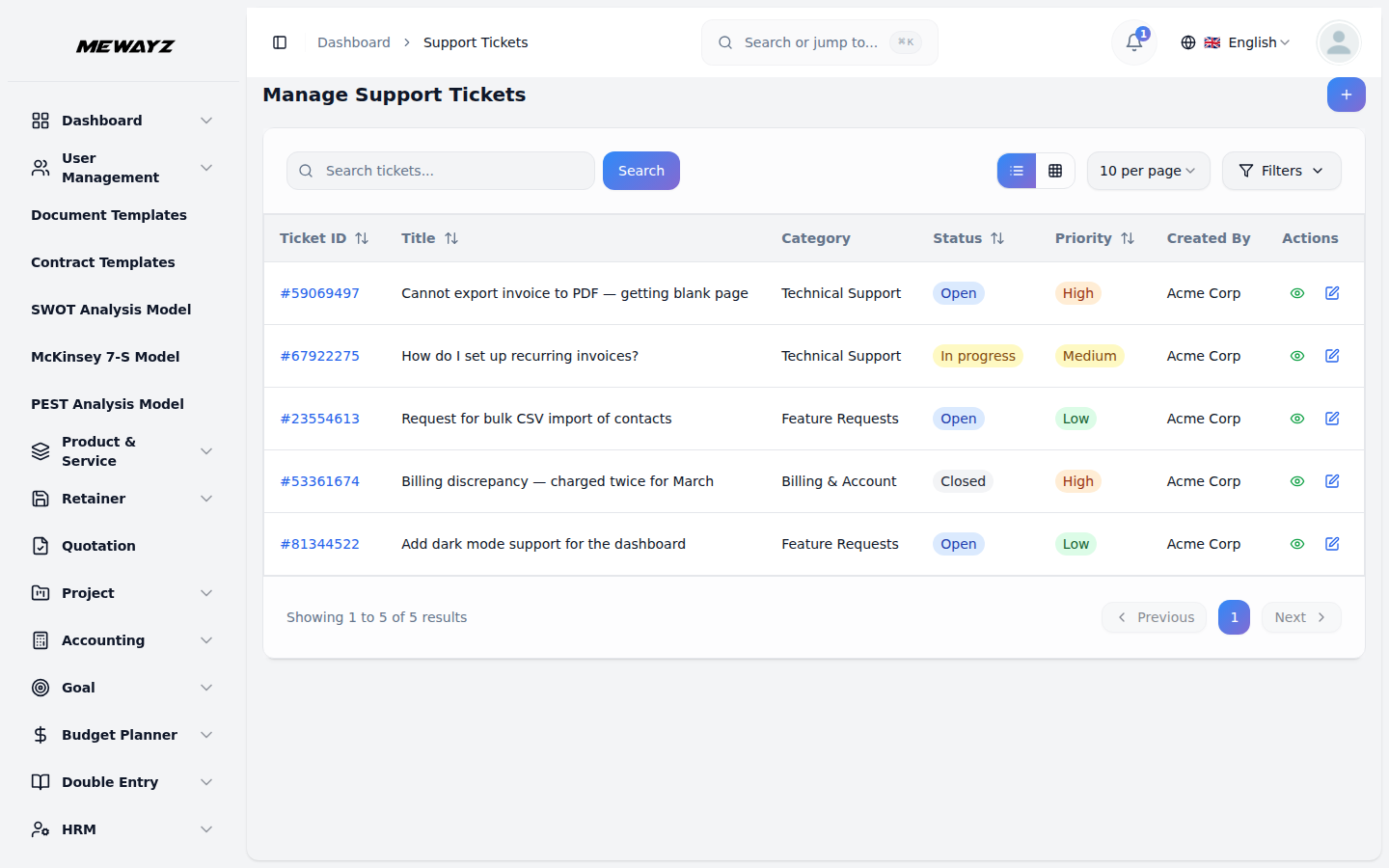 Mewayz helpdesk