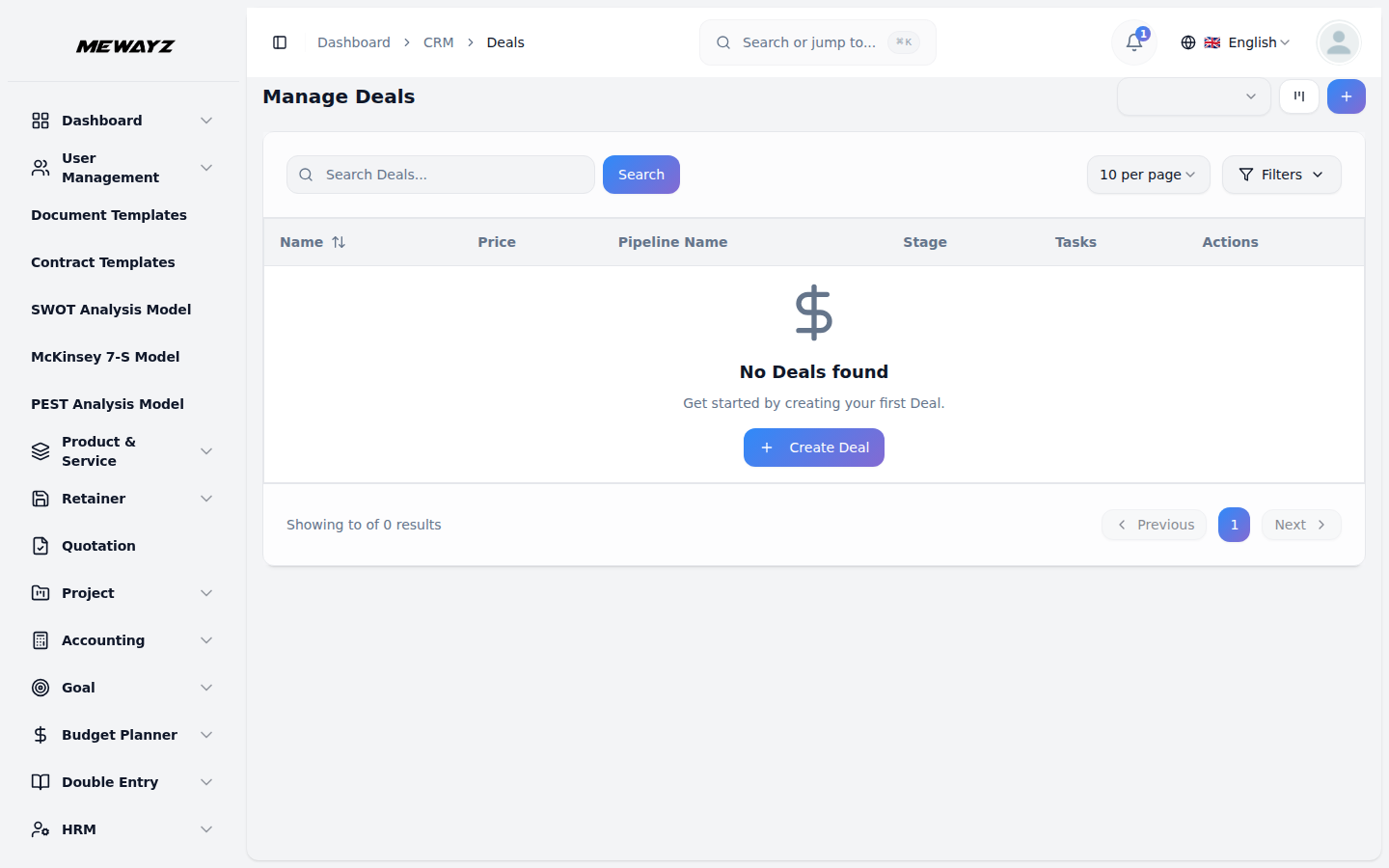 CRM deals