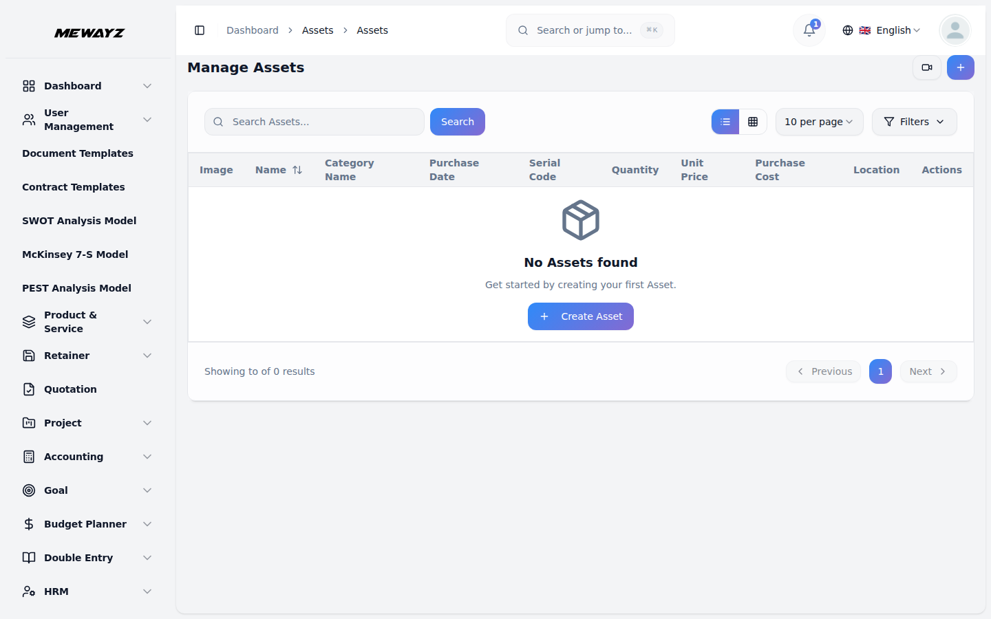 Asset Management - Mewayz
