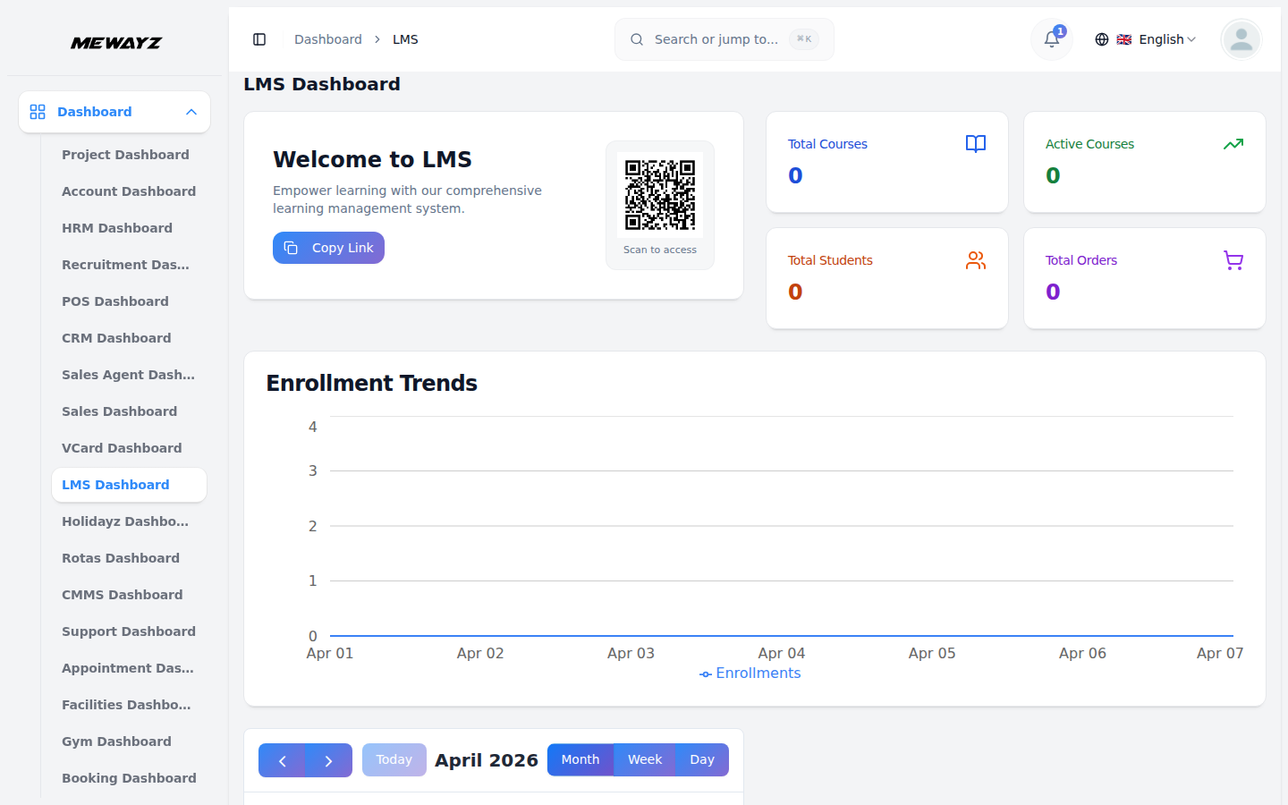 Mewayz: คอร์สเรียน, หน้าสาธารณะ, การส่งข้อความ